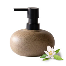 Modern Ceramic Soap Dispenser 300ml Stone Textured Ergonomic Pump for Bathroom and Kitchen Decor