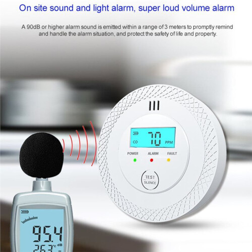 Carbon Monoxide Detector LCD Digital Display Security Protection Gas Detector 1 Pcs 1