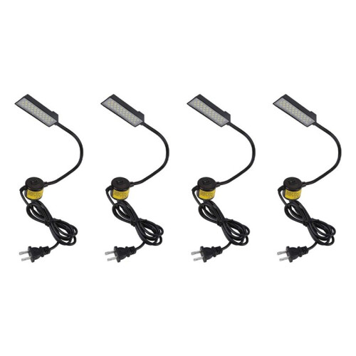 4X 30 LED Sewing Machine Light Sewing Lighting for Workbench Lathe Drill Press Flexible Gooseneck Arm Work Lamp US Plug