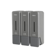 Three Chamber Wall Mount Soap Dispenser Set, Refillable Shower Shampoo Dispenser with Easy Push Control