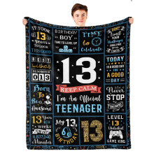 Gamer Blanket for Boys – Soft Flannel 13th Birthday Gift for Teen Boys, Cool Gaming Throw 50x40in