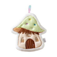 Cute Mushroom Hand Towel with Hanging Hook Soft Quick Drying Fleece Cartoon Towel for Bathroom and Kitchen