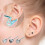 Ohrpiercing-Set, Edelstahl-Ohrstecker für einfaches und-6 4
