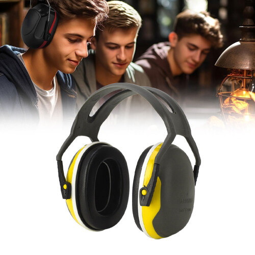 Yellow Foldable Noise Cancelling Earmuff One-Size