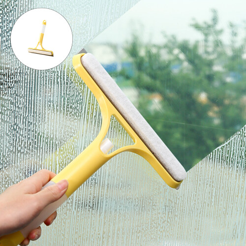 Window Cleaning Sponge Silicones Blade Household Bathroom-White 1