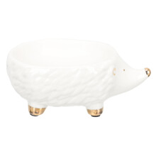 Ceramic Hedgehog Soap Dish with Drainage, Cute Animal Soap Holder for Bathroom Sink Decor
