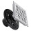 Bathroom Square Shower Drain with Flange Stainless-Brushed 11cm 1