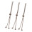 Paquet de 3 chaînes-couleur acier style perle carrée1 1