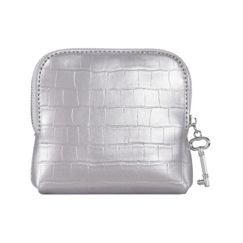 Soft Lining Mini Jewelry Case Protects Necklaces-Silver