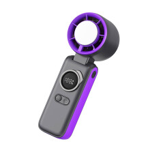 Ventilateur numérique portatif extérieur pliant le-grisviolet