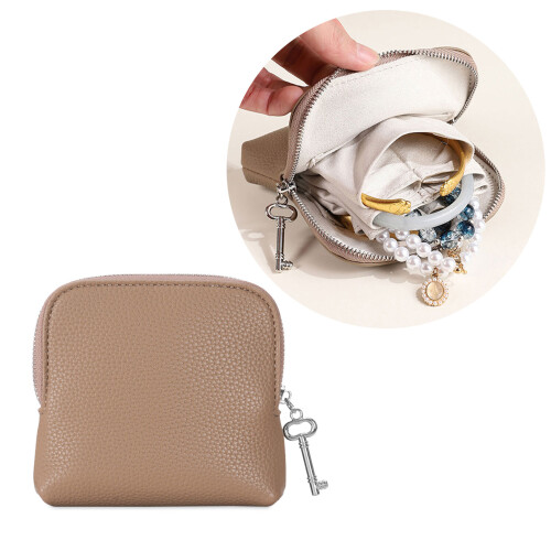 Soft Lining Mini Jewelry Case Protects Necklaces-Silver 2