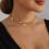 Collier ludique de perles de résine de couleurs-Ton marron 3