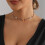Collier ludique de perles de résine de couleurs-Ton marron 7