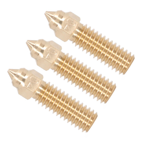3Pcs 3D Printer Brass Nozzle Kit 1.75mm, 0.4mm Hole