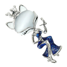 Stylish Alloy Foxes Pin With Crystal Detail Perfect For-Blue