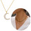 Trendy Moon Shaped Pendant Necklace Featuring Zircon Accent 2