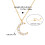 Trendy Moon Shaped Pendant Necklace Featuring Zircon Accent 3