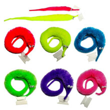 Fuzzy Worm Toys 24 Pack Magic Wiggle Worms for Kids Colorful Party Favors Soft Fuzzy Texture