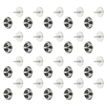Lot de 20 porte-badges robustes en acier inoxydable à usage-14mm