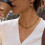 Trendy Moon Shaped Pendant Necklace Featuring Zircon Accent 7