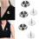 20pcs Silver And Black Pin Holders With Strong Fixing-8mm 3