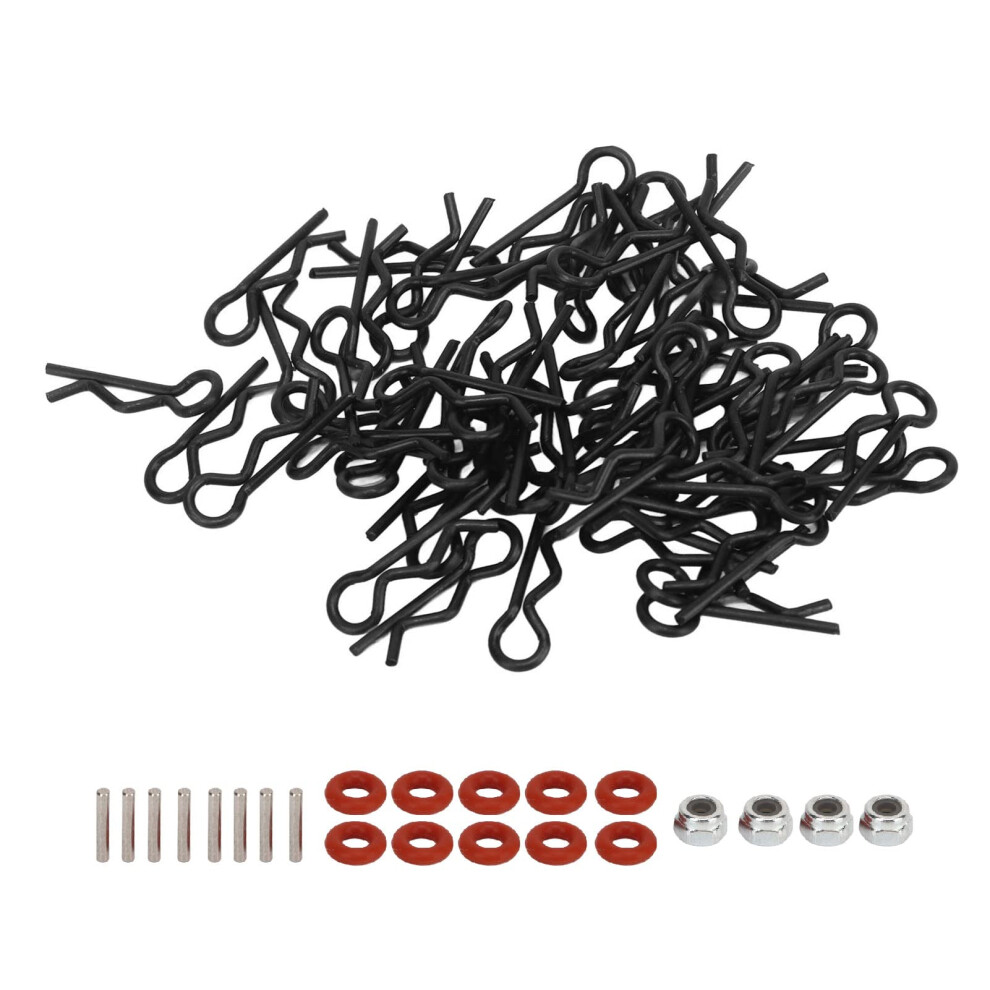 60Pcs Rc Body Clips 17Mm For 1/16 1/18 Rc Cars, Durable Iron Clip Pins Set For Secure Body Attachment 9351714394499