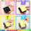 Bloc-Notes Adhésif Escamotable avec 2 Blocs-Notes, Distributeur de Notes Escamotable, Porte-Notes, Base Noire, Dessus Transparent, Autocollant 2