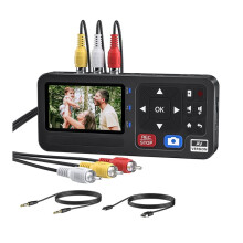 Box di Acquisizione Video HD 1080P, Convertitore Video Digitale con Schermo da 3", Registratore Video 4K Compatibile con /CVBS/VGA/YPBPR