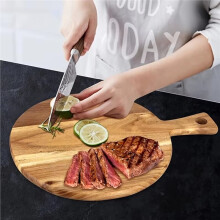 Holzschneidebrett mit Griff, Geeignet für Küche, Fleisch, Brot, Servieren, Schneiden Von Gekochten Speisen