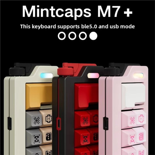 New M7Pad Wireless  Dual-Mode Mechanical Keyboard Customize Shortcut Keys Keyboard Support BLE5.0 A 2