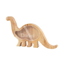 Wooden Piggy Bank with Custom Name Engraving, Dinosaur Design Gift for Kids and Girls