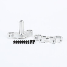 Aluminum Triple Clamp Set for PromotoMX LOS364006, CNC 6061T6 Silver Upgrade for Enhanced Precision