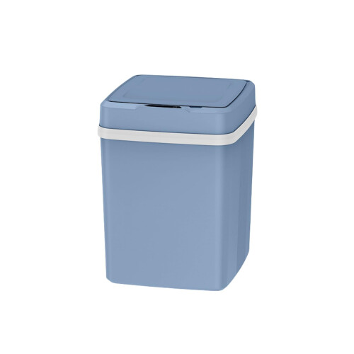 12L Automatic Sensor Trash Can with Smart Motion Sensor, Quiet SoftClose Lid for Kitchen and Bathroom, Blue Battery Model