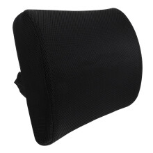 Lumbar Support Pillow for Office Chair, Ergonomic Memory Foam Back Cushion with Adjustable Strap and Breathable Cover