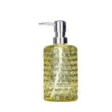 Glass Soap Dispenser 500ml Transparent Bathroom Lotion Pump Bottle with Smooth Press and Modern Elegant Look