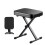 Adjustable Piano Bench with Padded Seat, Foldable Keyboard Bench with Height Adjustment, Black 1