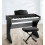 Adjustable Piano Bench with Padded Seat, Foldable Keyboard Bench with Height Adjustment, Black 2