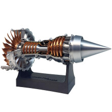 TR900 28cm Turbofan Engine Model with Adjustable Speed and LED Light, Jet Engine Replica Desk Display Gift for Hobbyists