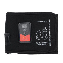 Portable USB Bottle Warmer with LCD Temperature Control, Dual Insulated Design, Travel Baby Use