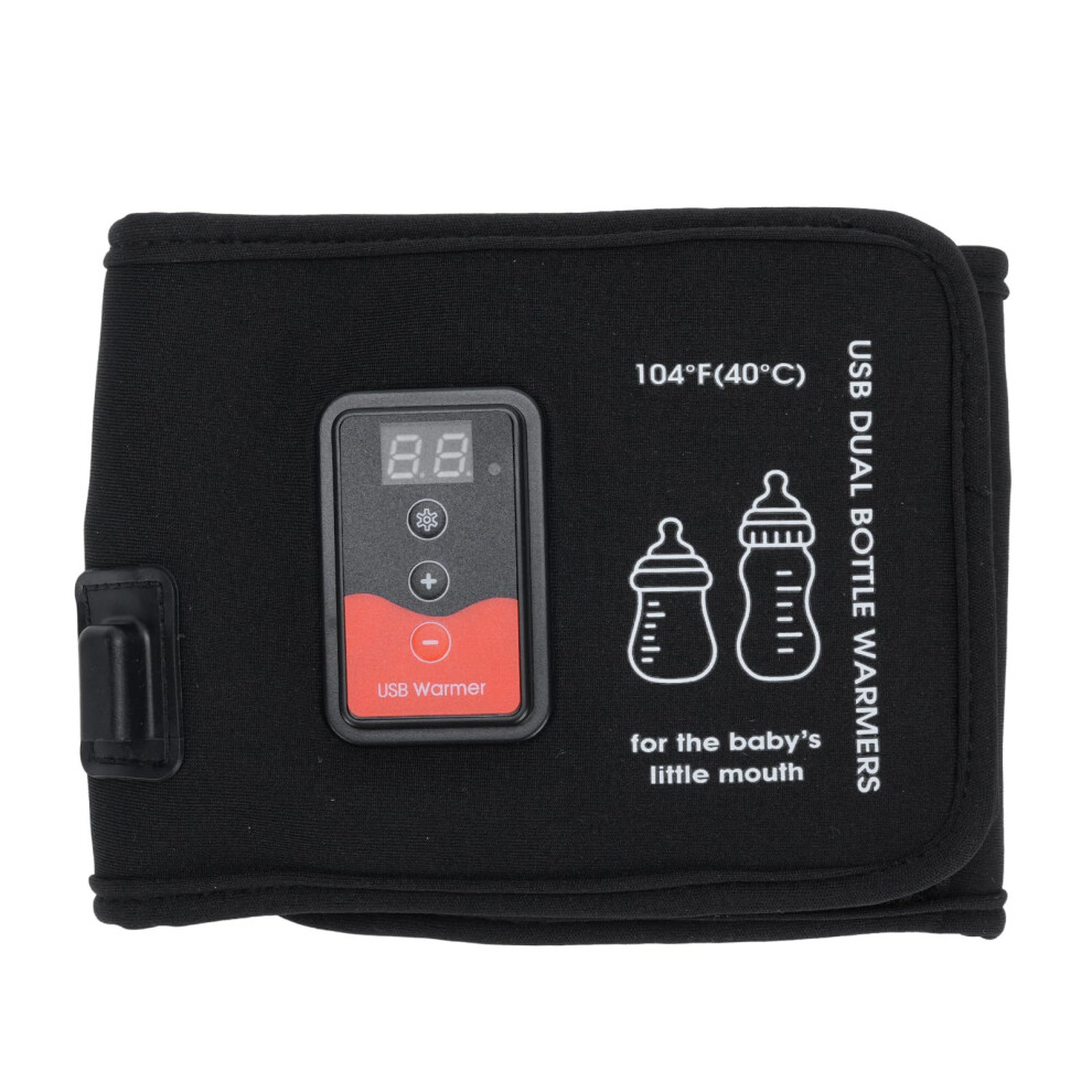 Portable USB Bottle Warmer with LCD Temperature Control, Dual Insulated Design, Travel Baby Use