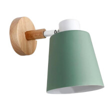 Luminária de Parede Nórdica Moderna para Cabeceira, , Varanda, Corredor, Iluminação para Quarto Infantil, Sem Lâmpada, Verde, Plugue Americano