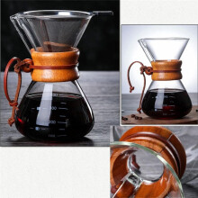Pour over Coffee Maker Dripper Serving Set with Stainless Steel Filter Reusable Glass Sharing Pot Drip Filter Cup