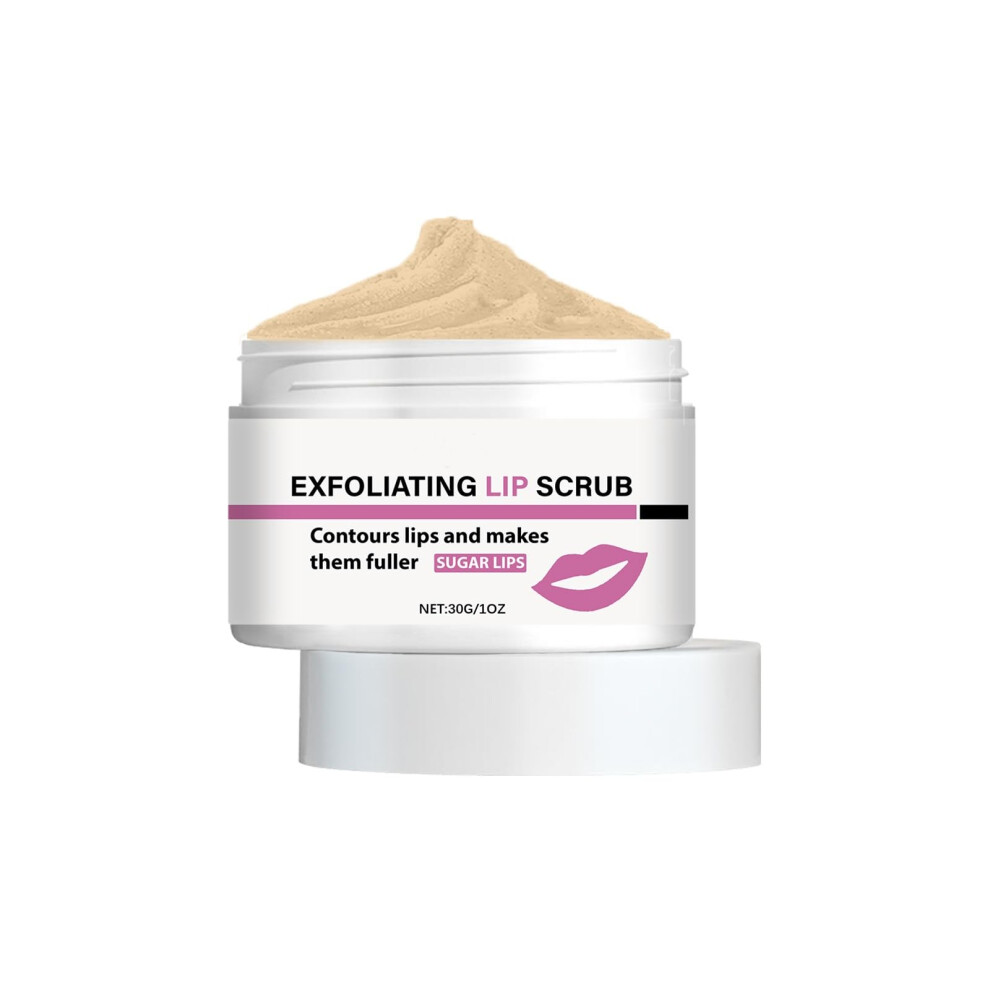 Lip Scrub and Exfoliator for Dry Cracked Lips, Deep Hydration Formula, Gentle Moisturizing Care 1oz