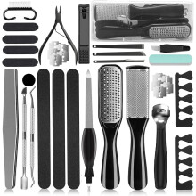 36 in 1 Pedicure Kit, Professional Foot Care Set with Stainless Tools for Home and Salon Use