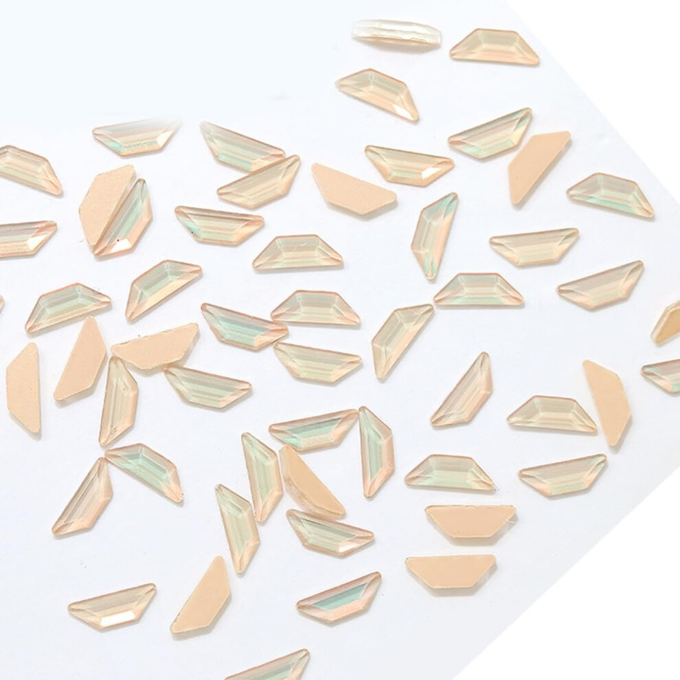 Light Nail Rhinestones Trapezoid And Horse Eye Glass Gems Bright Reflection For Diy Nail Art Designs