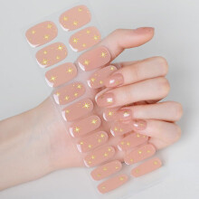 Waterproof Semi Cured UV Gel Nail Stickers JM059 with SalonStyle Finish and Easy Peel Application