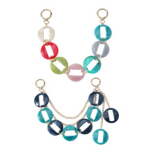 2 Piece Trendy Round Pendants Pants Chain Metal Chains For