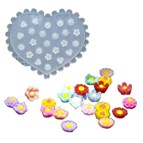Silicone Nail Art Mold for DIY Decoration, Reusable Relief Pattern Template with Sharp Detail 1