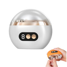 Electric Nail Clipper for Adults and Seniors, 2in1 Rechargeable Trimmer with LED Light, 3 Speed, Low Noise, White