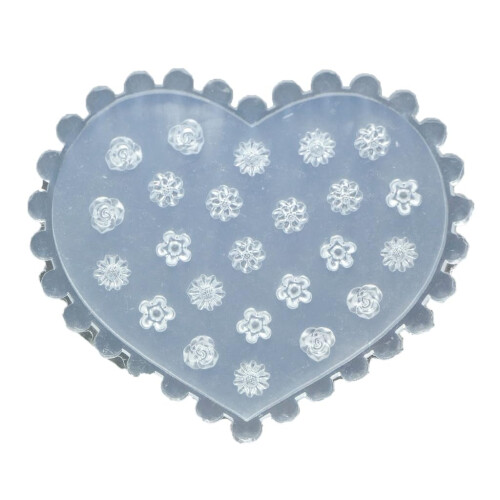 Silicone Nail Art Mold for DIY Decoration, Reusable Relief Pattern Template with Sharp Detail